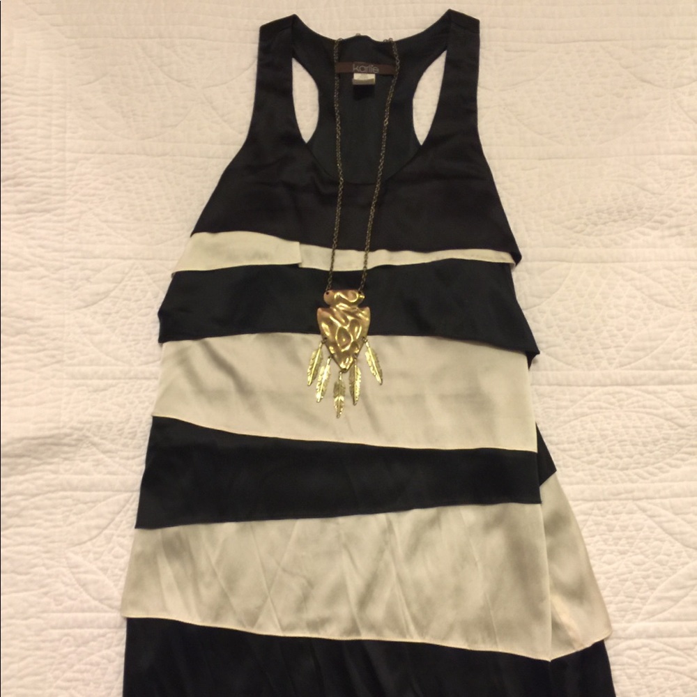 Boutique Karli Black and White Dress